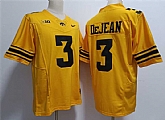 Men's Iowa Hawkeyes #3 Cooper DeJean Yellow Stitched Jersey,baseball caps,new era cap wholesale,wholesale hats